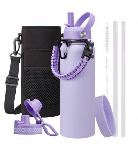 40 oz Stainless Steel Water Bottles - Vacuum Insulated Triple-Wall Hydro Jug Keep Cold-48h & Hot-24h, Purple Thermal Fitness Sports Water Bottle